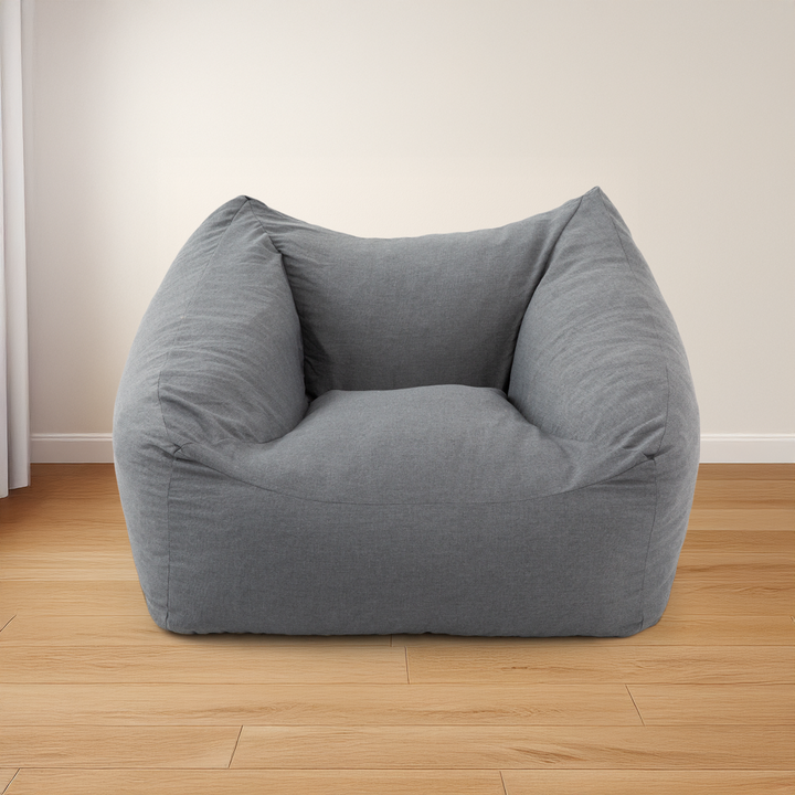 כורסת פוף אפור כהה