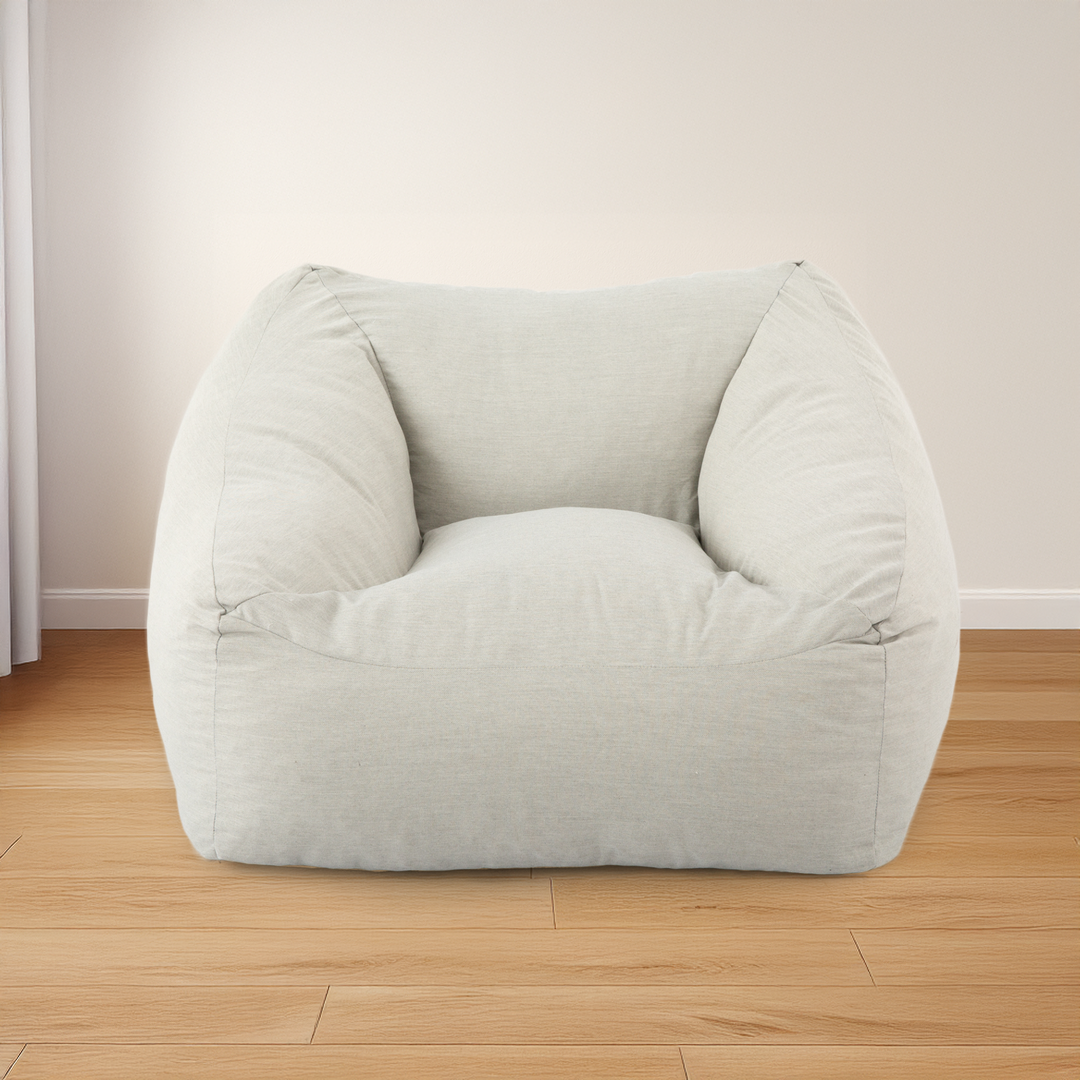 כורסת פוף אפור בהיר