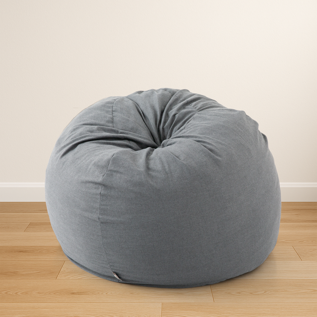 פוף עגול אפור כהה