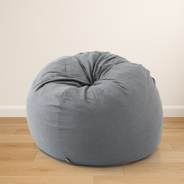 פוף עגול אפור כהה