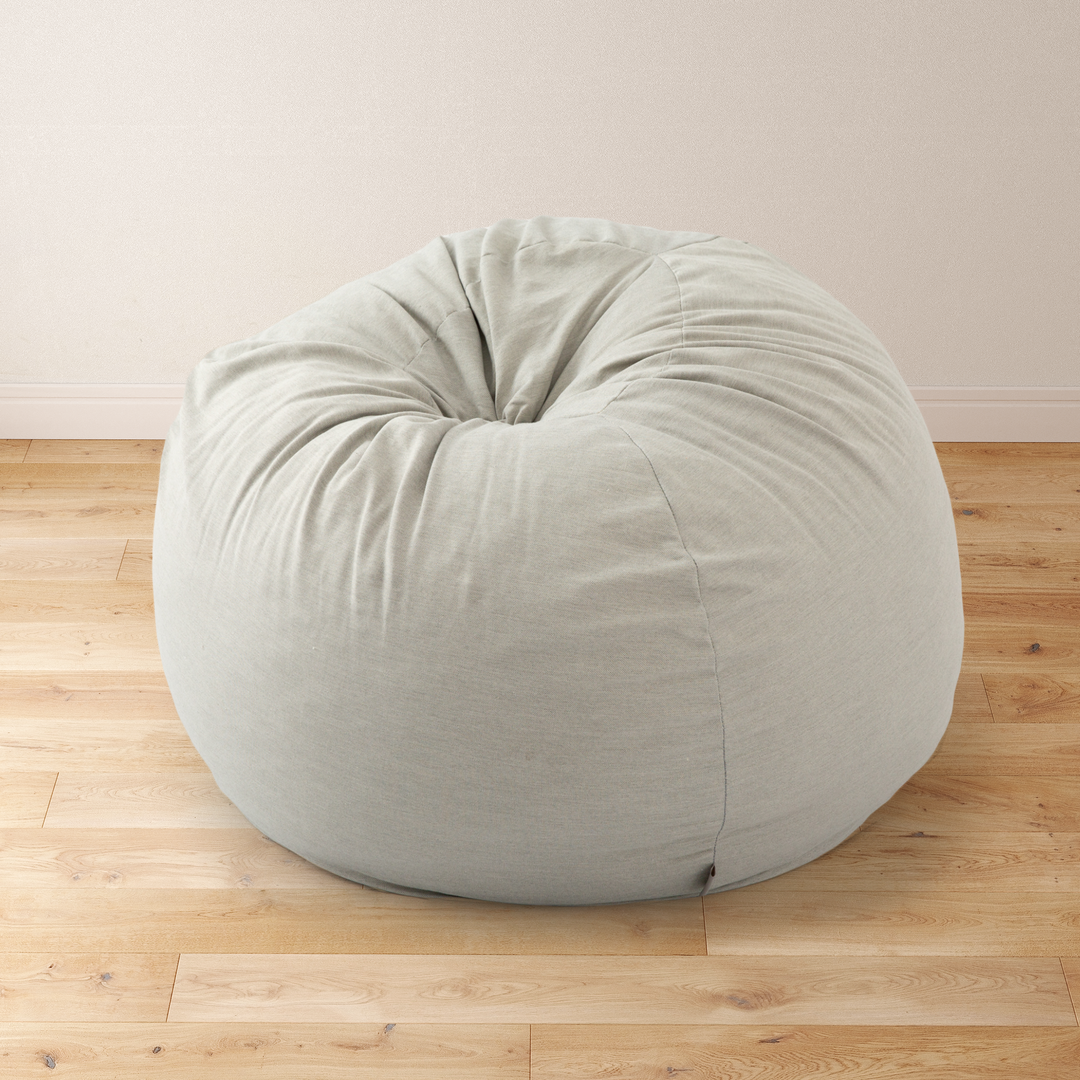 פוף עגול אפור בהיר